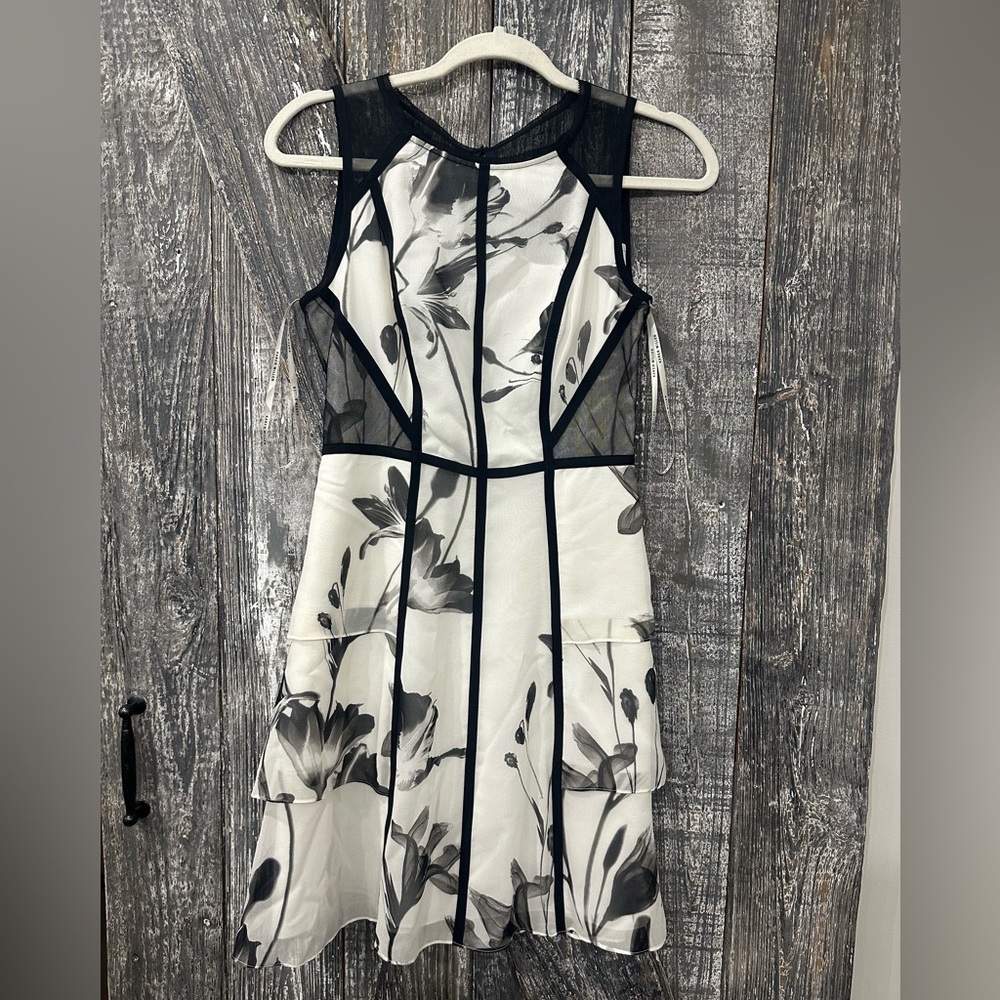 Black and White Floral Dress